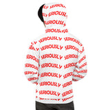 SERIOUSLY All-Over Unisex Hoodie - White