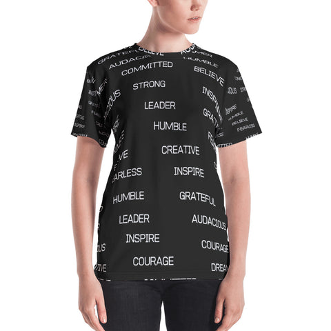 All Over Print Motivational Women's T-shirt - LiVit BOLD