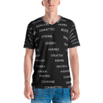 All Over Print Motivational Men's V-Neck T-shirt - LiVit BOLD
