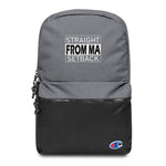 Straight From Ma Setback Embroidered Champion Backpack - LiVit BOLD