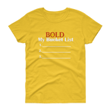 My Bucket/BOLD List Women's Short Sleeve T-Shirt - LiVit BOLD