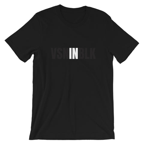 VSNINBLK - Short-Sleeve Unisex T-Shirt - Black - LiVit BOLD
