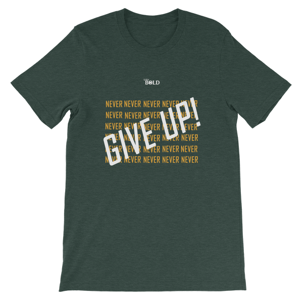 Never Give Up! Short-Sleeve Unisex T-Shirt - 19 Colors - LiVit BOLD