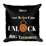 Small Keys can Unlock BIG Treasures Pillow - LiVit BOLD - LiVit BOLD