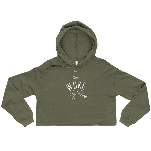 Stay Woke To Purpose Women's Crop Hoodie - 4 Colors - LiVit BOLD