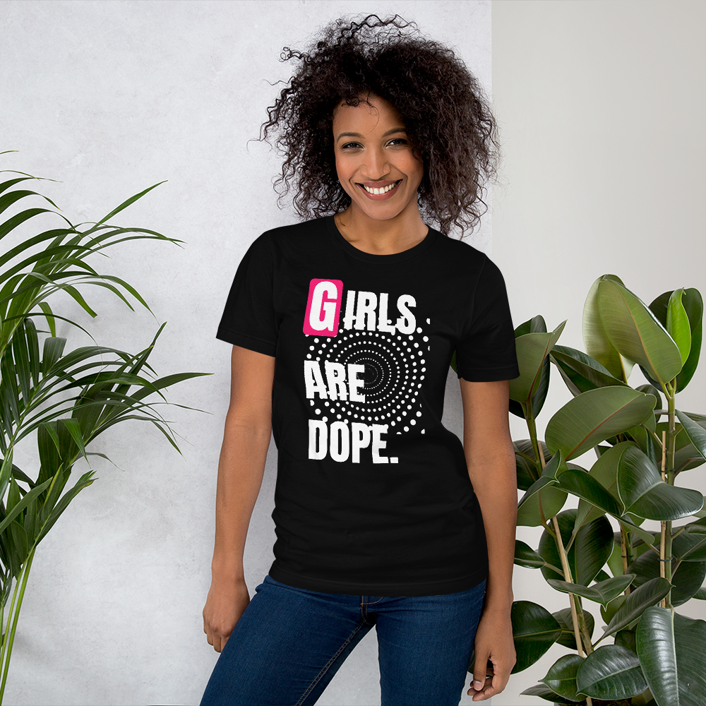 Girls Are Dope (GAD) It's A Swirly World Black Short-Sleeve T-Shirt - LiVit BOLD