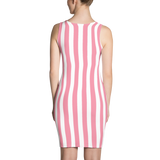 Pink and White Stripes Sublimation Cut & Sew Dress - LiVit BOLD - LiVit BOLD