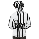 LiVit BOLD Black and White Stripes Unisex Hoodie - LiVit BOLD