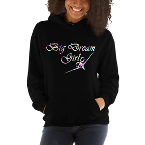 BIG DREAM GIRL - RIBBON BOW PLANE DESIGN - HOODED SWEATSHIRT - 4 COLORS - LiVit BOLD