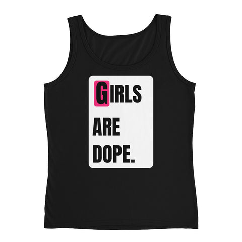 Girls Are Dope (GAD) White box logo Ladies' Tank - 5 Colors - LiVit BOLD