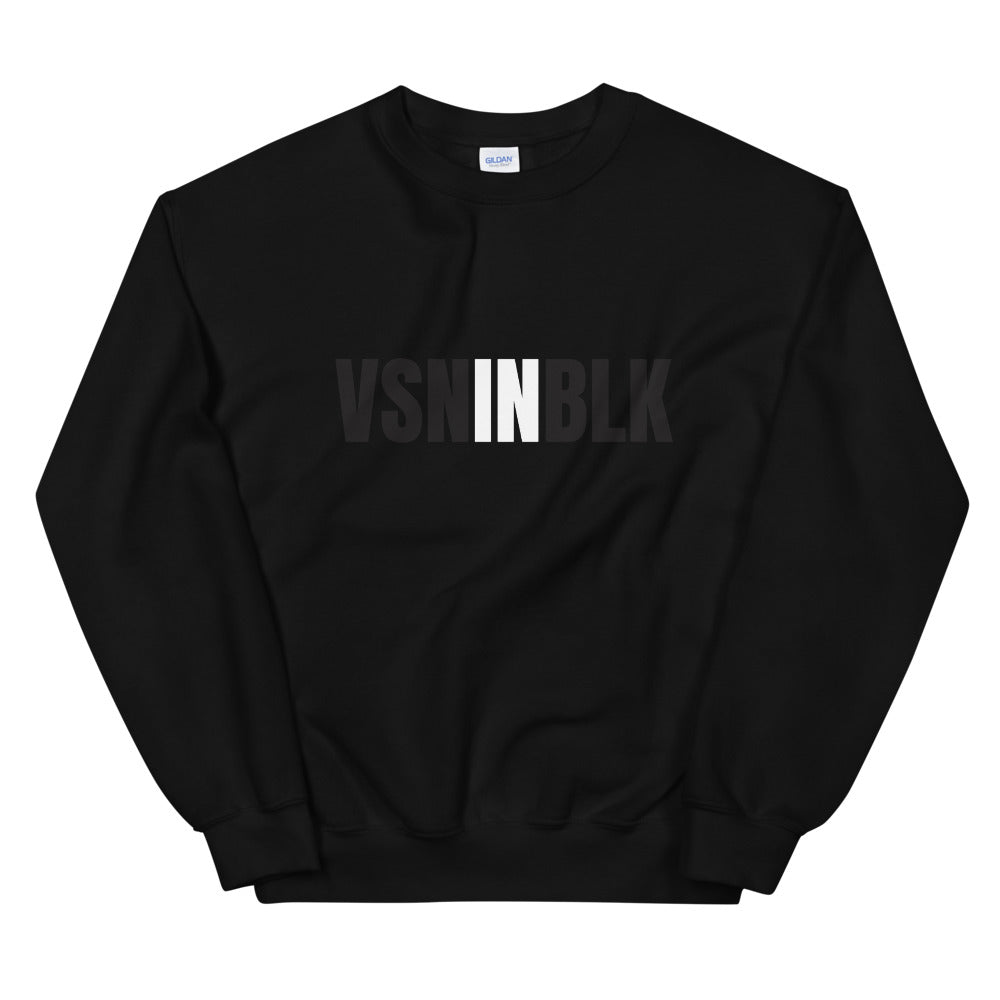 VSNINBLK - Unisex Sweatshirt - Black - LiVit BOLD