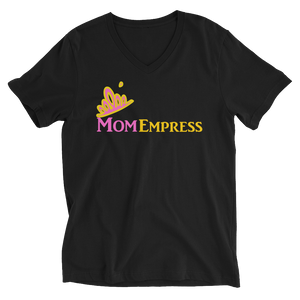 MomEmpress Short Sleeve V-Neck Jersey Tee with Tear Away Label - Black Color - LiVit BOLD - LiVit BOLD