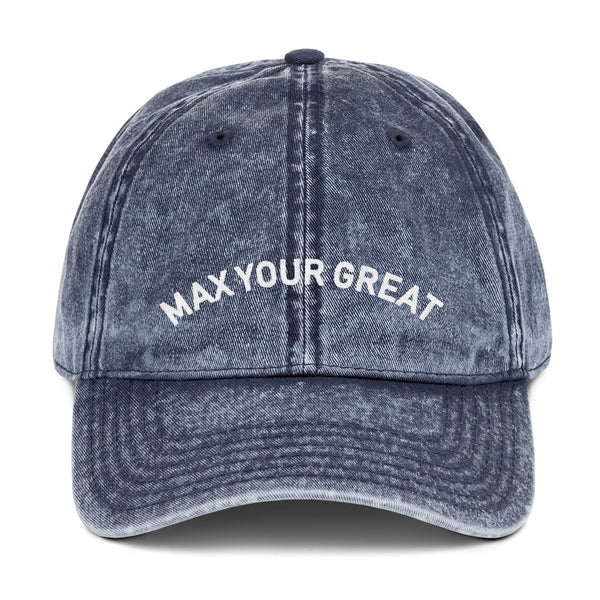 Max Your Great Vintage Cotton Twill Cap - 4 Colors - LiVit BOLD