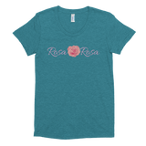 Rosa Rosa (Pink Rose in Italian) Women's Tri-Blend T-Shirt - 6 Colors - LiVit BOLD