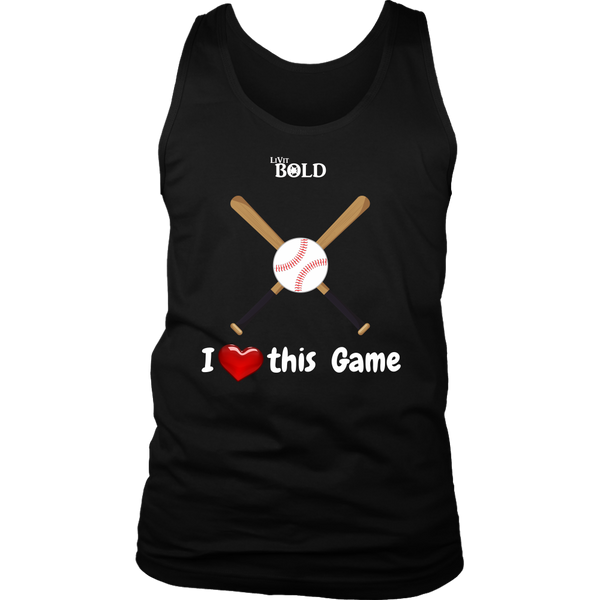 LiVit BOLD District Men's Tank - I Heart this Game - Baseball - LiVit BOLD