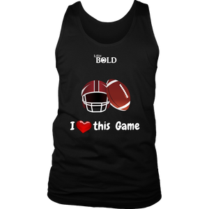 LiVit BOLD District Men's Tank - I Heart this Game - Football - LiVit BOLD