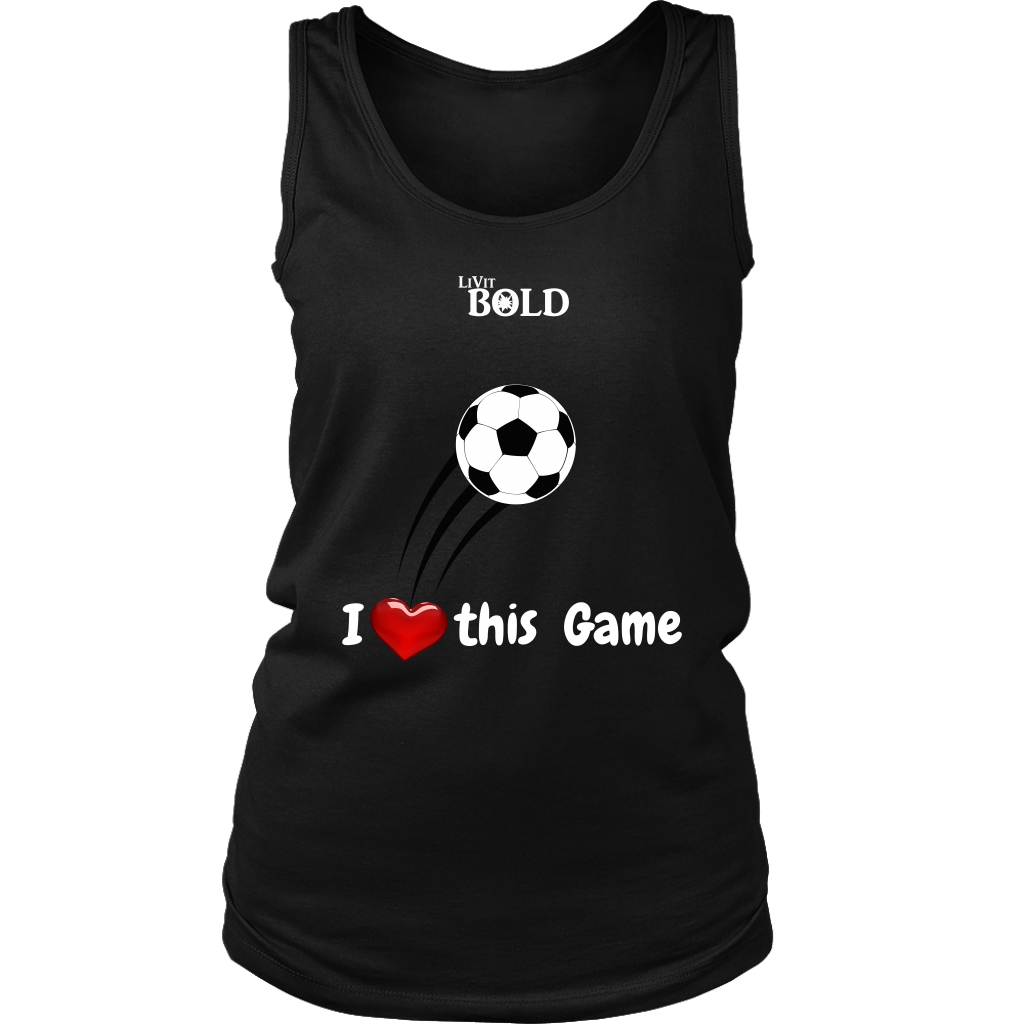 LiVit BOLD District Women's Tank - I Heart this Game - Soccer - LiVit BOLD