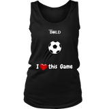 LiVit BOLD District Women's Tank - I Heart this Game - Soccer - LiVit BOLD