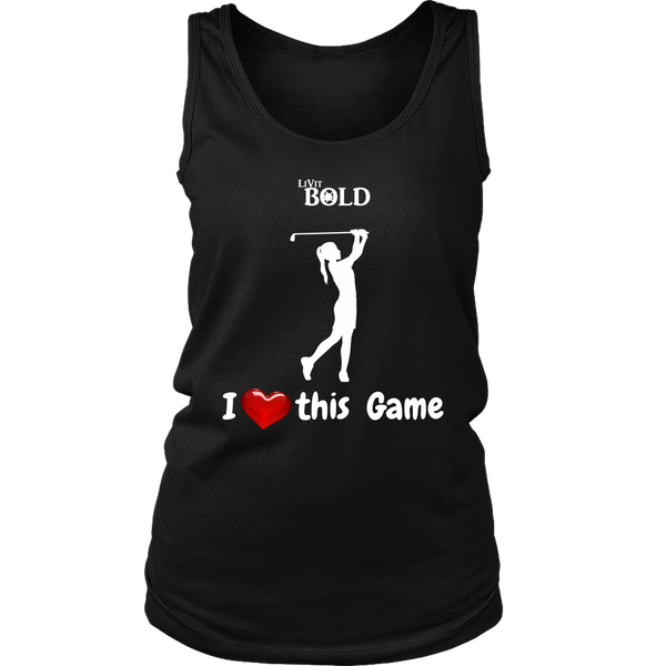 LiVit BOLD District Women's Tank - I Heart this Game - Golf - LiVit BOLD