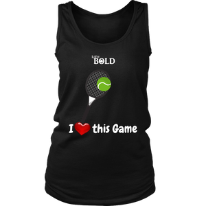 LiVit BOLD District Women's Tank -  I Heart this Game - Tennis - LiVit BOLD