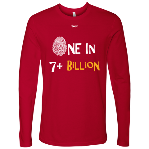 One In 7 Plus Billion - Men's Long Sleeve T-Shirt - 6 Colors - LiVit BOLD - LiVit BOLD