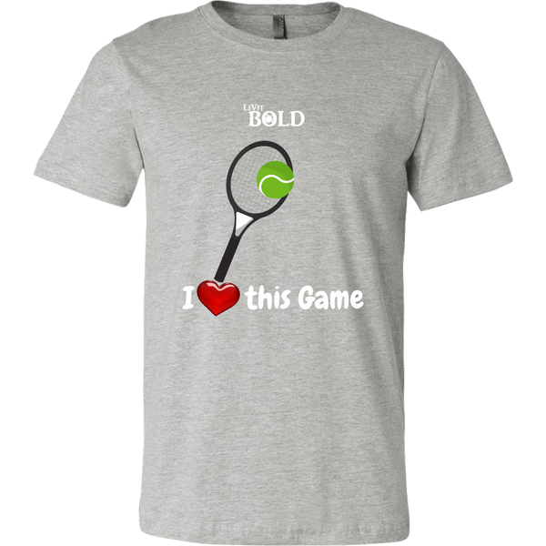 LiVit BOLD Canvas Men's Shirt - I Heart This Game - Tennis - LiVit BOLD