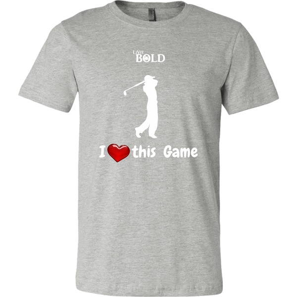 LiVit BOLD Canvas Men's Shirt - I Heart This Game - Golf - LiVit BOLD