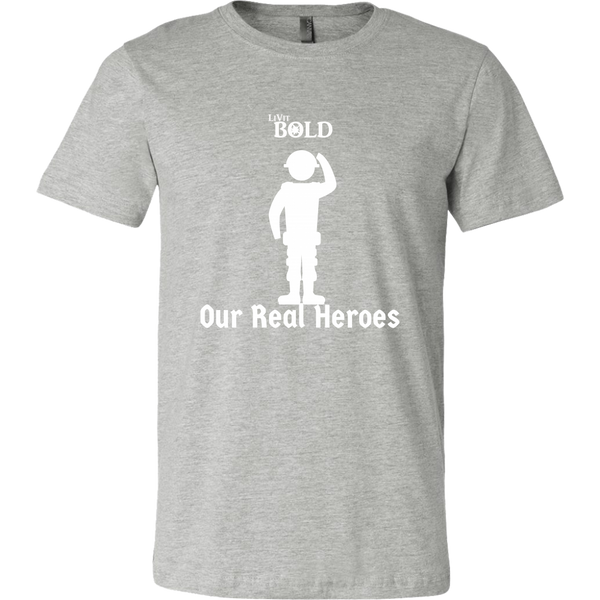 LiVit BOLD Canvas Men's Shirt -Our Real Heroes - Army Style - LiVit BOLD