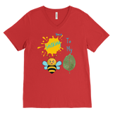 Sticking To My (Bee-Leaf) Belief - Men's V-Neck T-Shirt - LiVit BOLD - 7 Colors - LiVit BOLD