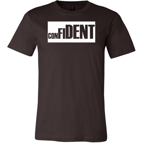 CONFIDENT Front and Back Print Men's T-Shirt - 16 Colors - LiVit BOLD - LiVit BOLD