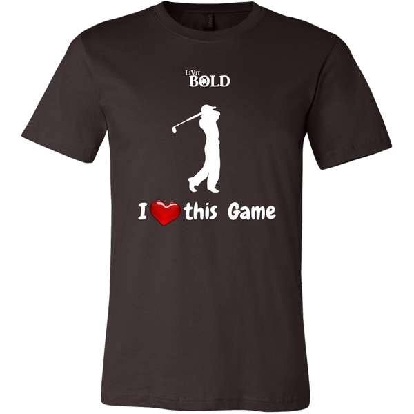 LiVit BOLD Canvas Men's Shirt - I Heart This Game - Golf - LiVit BOLD