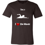 LiVit BOLD Canvas Men's Shirt - I Heart the Waves - Swimming - LiVit BOLD