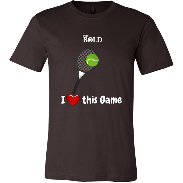 LiVit BOLD Canvas Men's Shirt - I Heart This Game - Tennis - LiVit BOLD