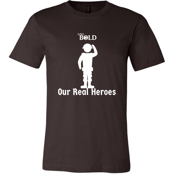 LiVit BOLD Canvas Men's Shirt -Our Real Heroes - Army Style - LiVit BOLD