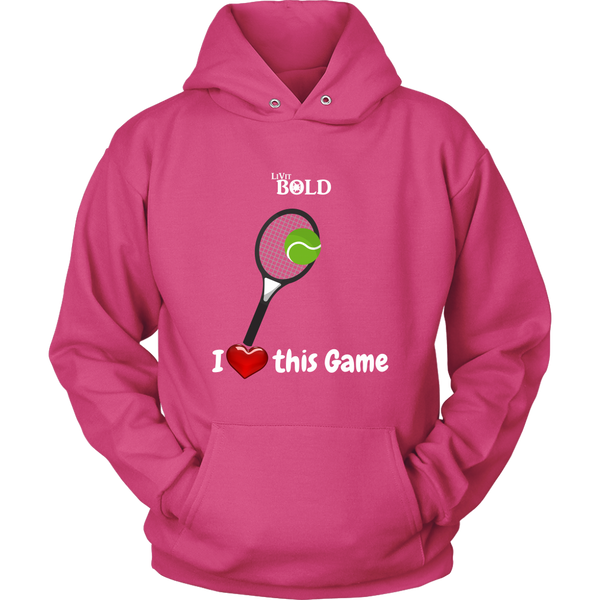 LiVit BOLD Hoodies for Men & Women - I Heart this Game - Tennis - LiVit BOLD