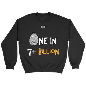 One In 7 Plus Billion - Men's Crewneck Sweatshirt - 7 Colors - LiVit BOLD - LiVit BOLD