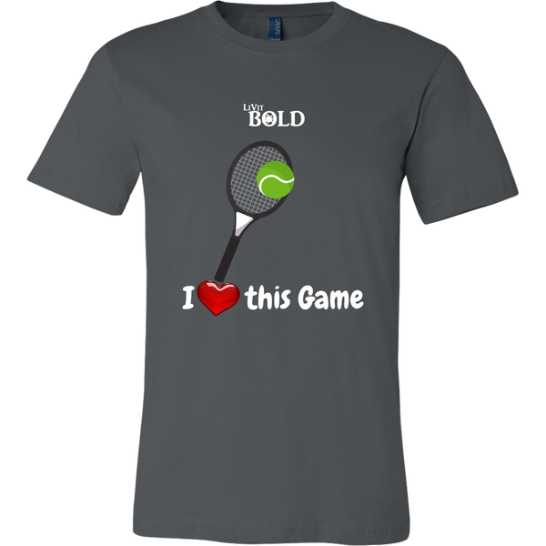 LiVit BOLD Canvas Men's Shirt - I Heart This Game - Tennis - LiVit BOLD