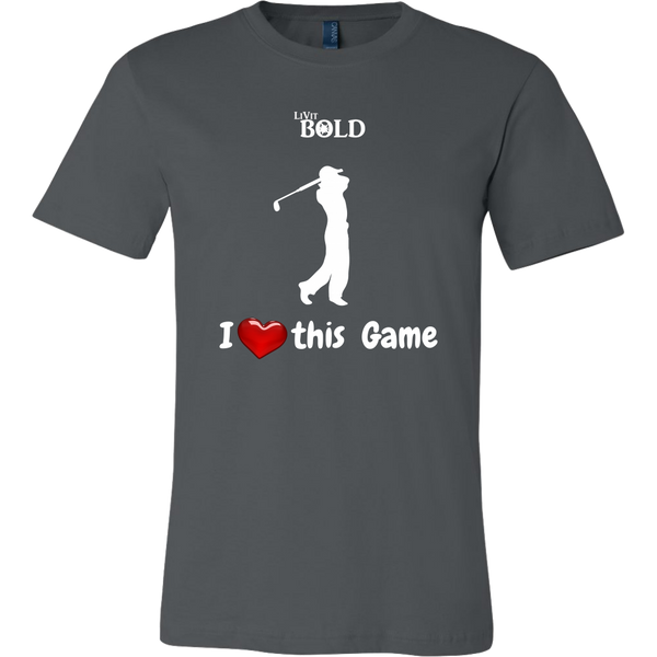 LiVit BOLD Canvas Men's Shirt - I Heart This Game - Golf - LiVit BOLD