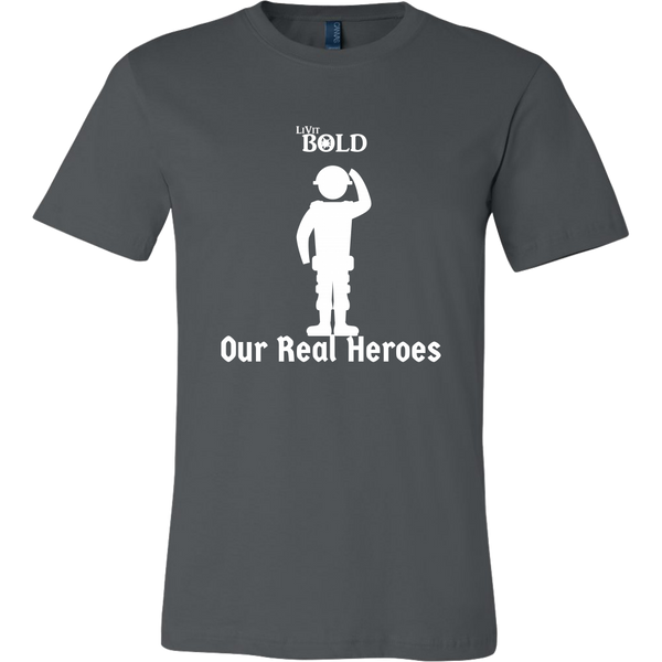 LiVit BOLD Canvas Men's Shirt -Our Real Heroes - Army Style - LiVit BOLD