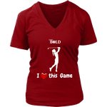 LiVit BOLD District Women's V-Neck Shirt - I Heart this Game - Golf - LiVit BOLD