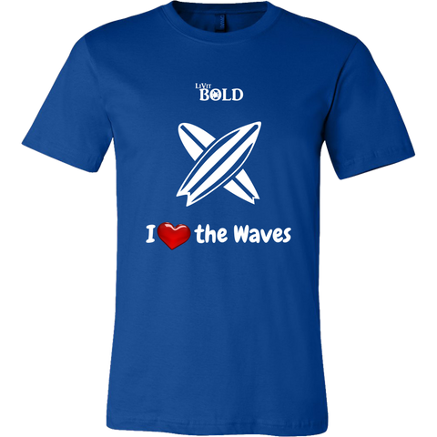 LiVit BOLD Canvas Men's Shirt - I Heart the Waves - Surfing - LiVit BOLD