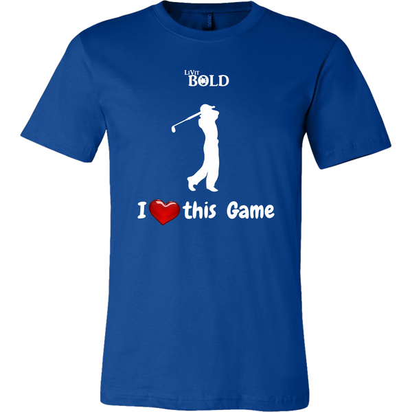 LiVit BOLD Canvas Men's Shirt - I Heart This Game - Golf - LiVit BOLD