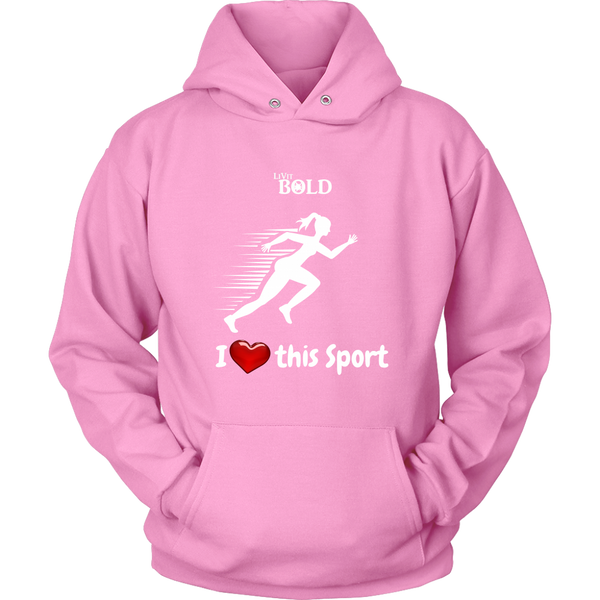 LiVit BOLD Women's Hoodies - I Heart this Sport - Track & Field - LiVit BOLD