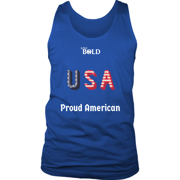 LiVit BOLD District Men's Tank - Proud American - LiVit BOLD