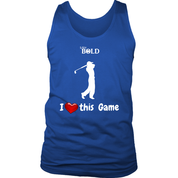 LiVit BOLD District Men's Tank - I Heart this Game - Golf - LiVit BOLD