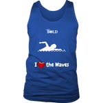 LiVit BOLD District Men's Tank - I Heart the Waves - Swimming - LiVit BOLD