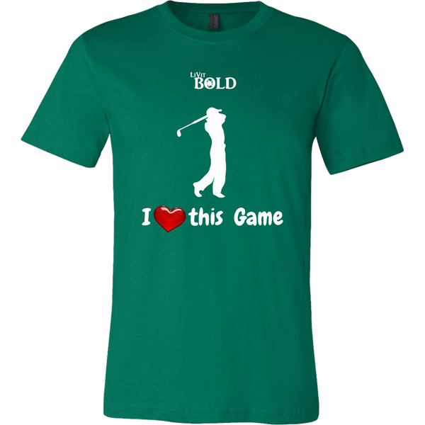 LiVit BOLD Canvas Men's Shirt - I Heart This Game - Golf - LiVit BOLD