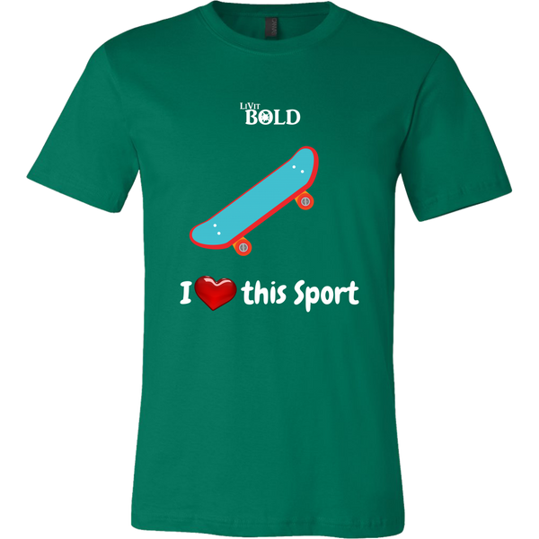 LiVit BOLD Canvas Men's Shirt - I Heart This Sport - Skateboard - LiVit BOLD