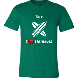 LiVit BOLD Canvas Men's Shirt - I Heart the Waves - Surfing - LiVit BOLD