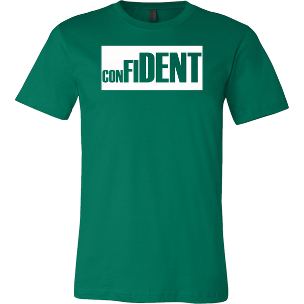 CONFIDENT Front and Back Print Men's T-Shirt - 16 Colors - LiVit BOLD - LiVit BOLD